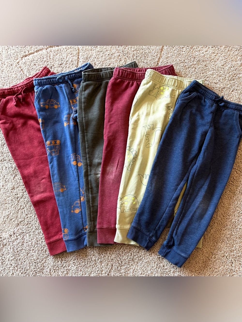 Kids Cozy Jogger Pants - Set of 6